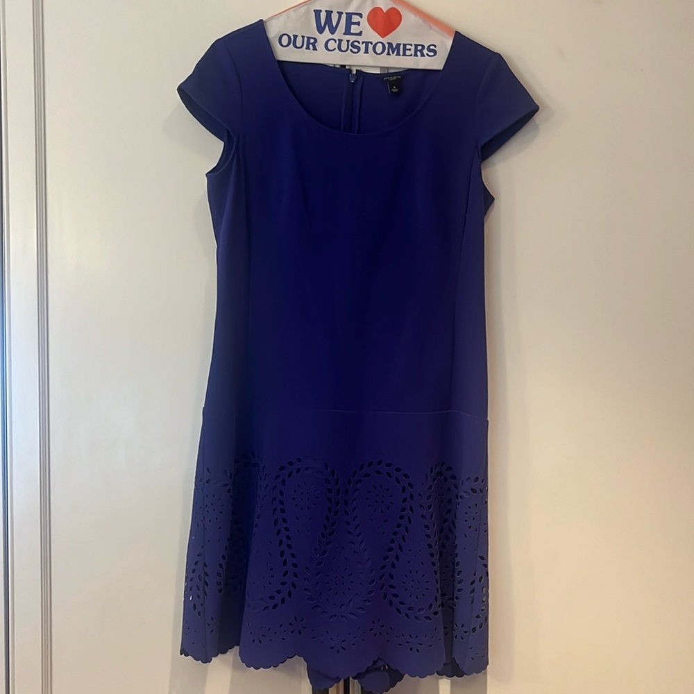 Ann Taylor purple dress with cutout detail size 4